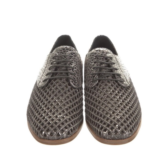 BRUNELLO CUCINELLI Oxford Woven Dress Shoes Size 8 41‎ authentic NWT Silver